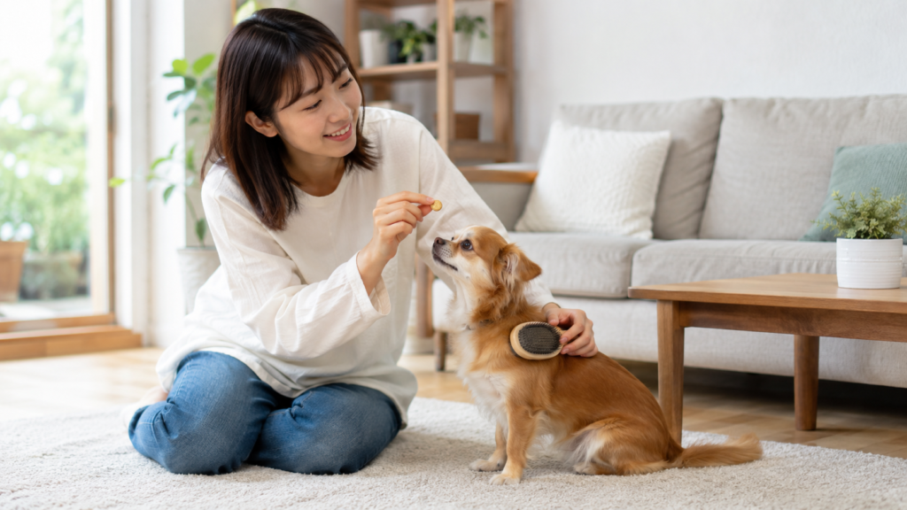 care-brushhow-03 | DOG-NAVI おやつでブラッシングに慣らすトレーニング