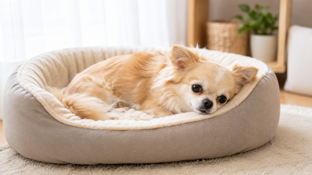 health-vaccine-03 | DOG-NAVI ワクチン接種後に自宅でゆっくり休む犬