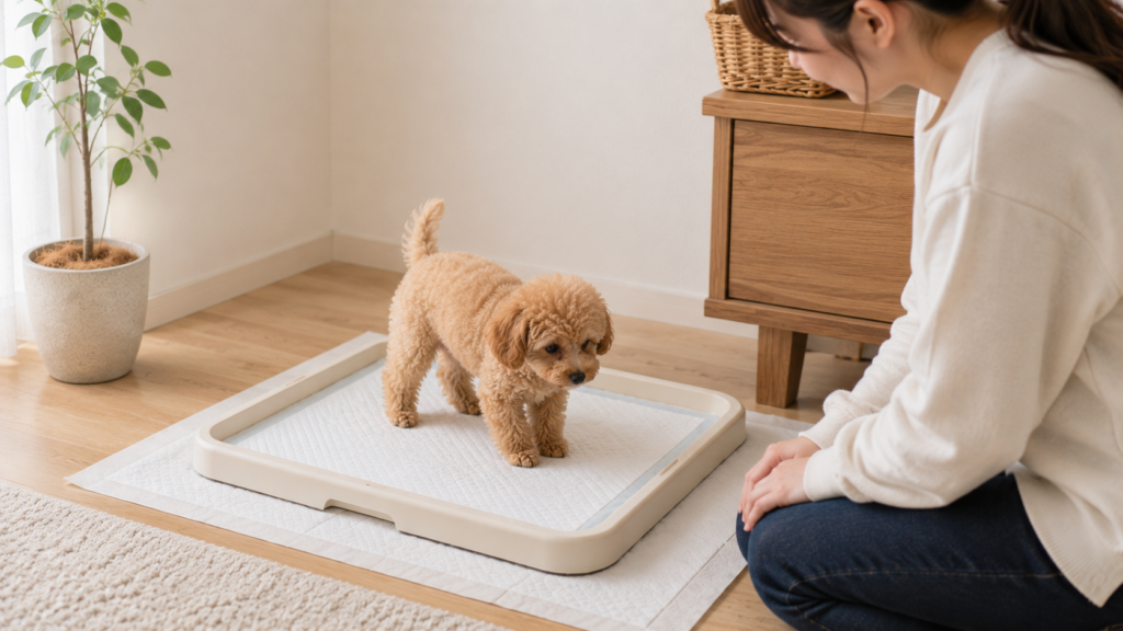 トイレトレーニング中の子犬