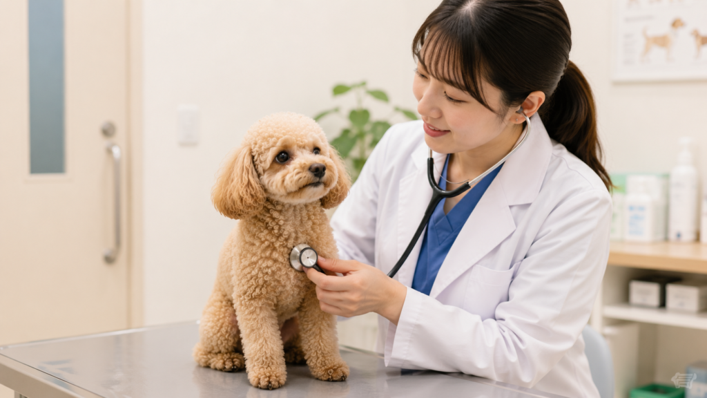 sgf-insrank-01 | DOG-NAVI 動物病院で診察を受ける犬